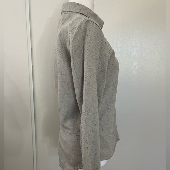 The North Face Oatmeal Textured 98% Cotton Button Front Long Sleeve Shirt XS - Picture 8 of 8